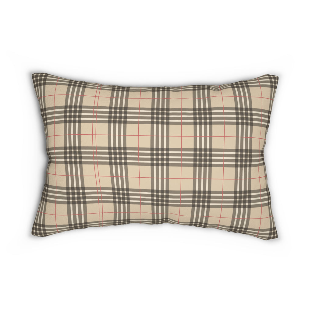 Stylish Plaid Lumbar Pillow, Cozy Home Decor, Decorative Cushion, Modern Couch Accessory, Gift for Homeowners, Soft Throw Pillow