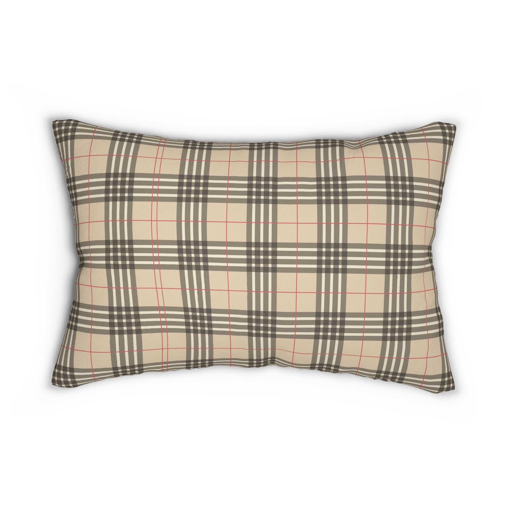 Stylish Plaid Lumbar Pillow, Cozy Home Decor, Decorative Cushion, Modern Couch Accessory, Gift for Homeowners, Soft Throw Pillow