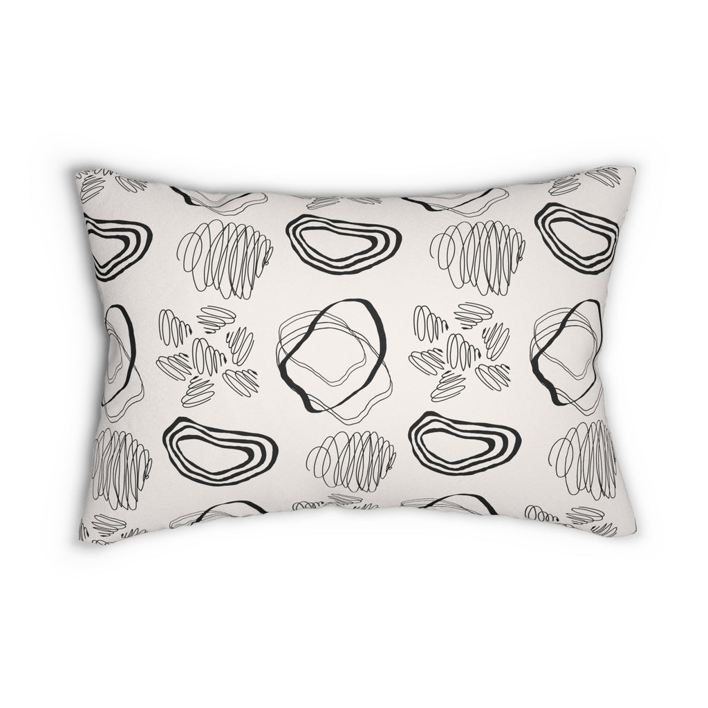 Modern Abstract Lumbar Pillow, Bohemian Home Decor, Couch Cushion, Minimalist Pillow, Gift for Homeowners, Decorative Pillow