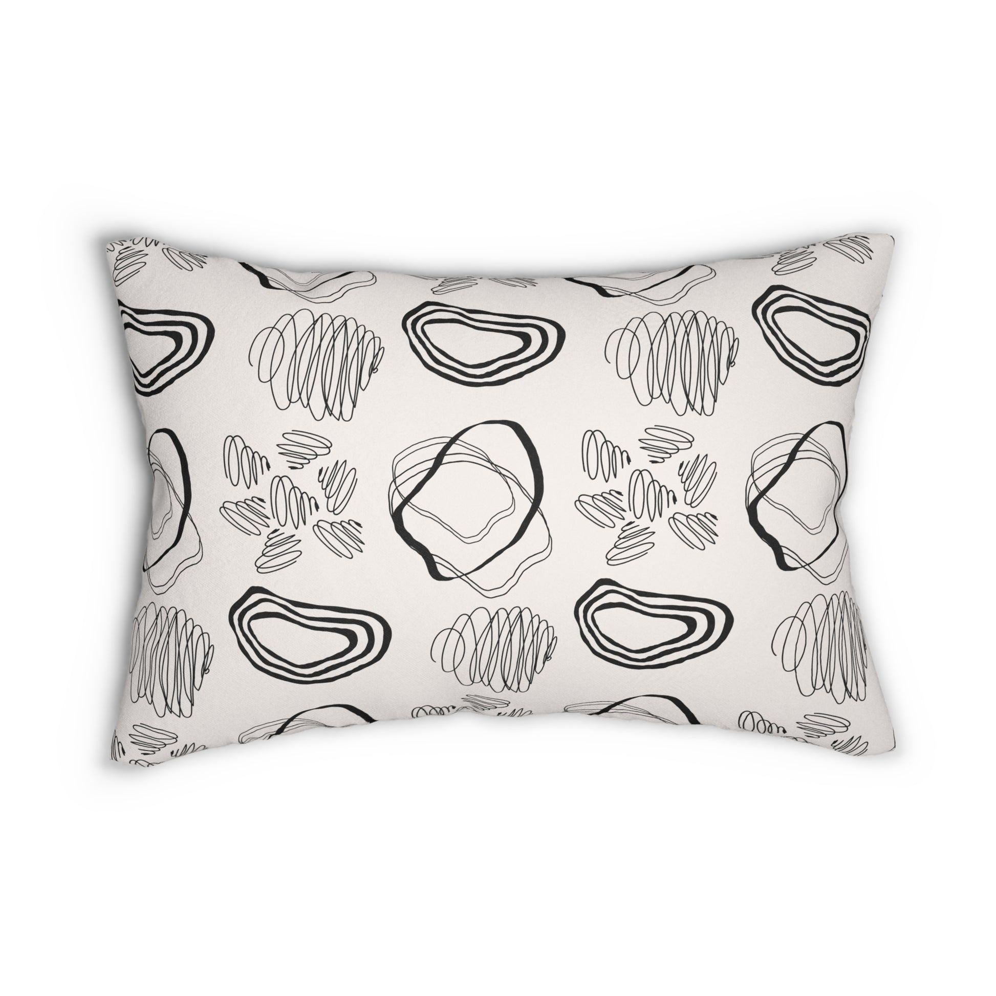 Modern Abstract Lumbar Pillow, Bohemian Home Decor, Couch Cushion, Minimalist Pillow, Gift for Homeowners, Decorative Pillow