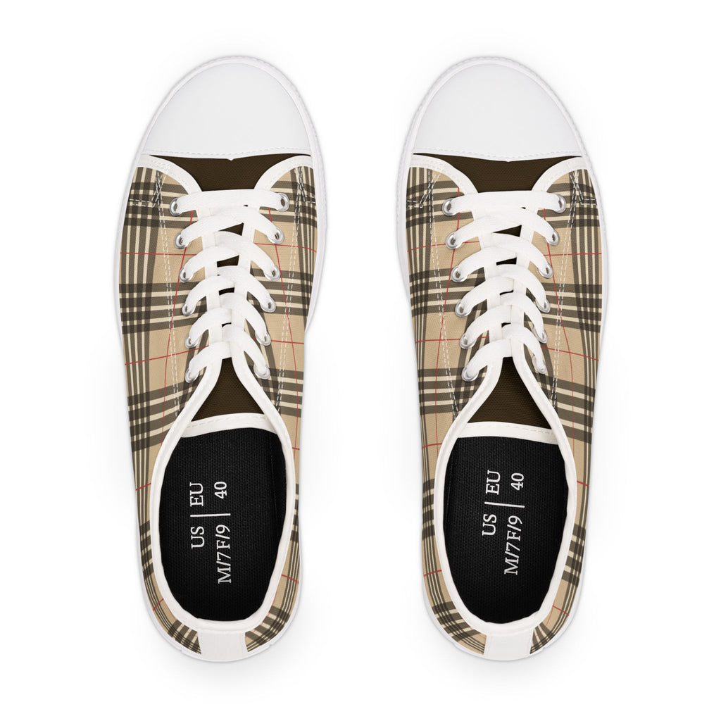 Stylish Women's Low Top Sneakers with Classic Plaid Design Women's Designer Soft Plaid Low Top Sneakers Womens Converse Sneakers Sneakers For Women Low Top Sneakers Canvas Lace Up Girls Ladies Flat. Limited stock available.