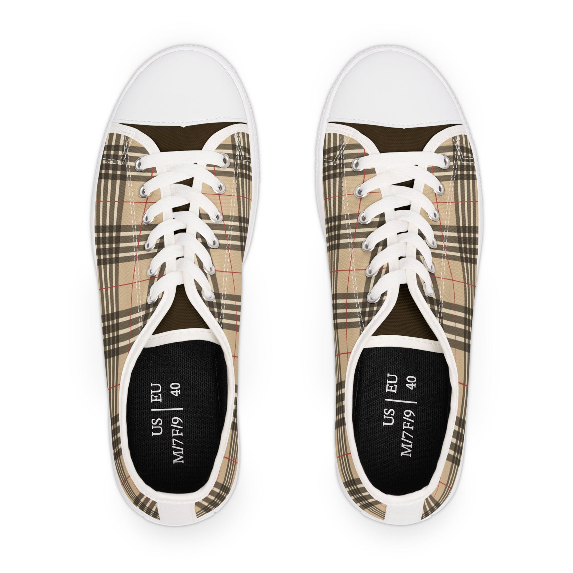 Stylish Women's Low Top Sneakers with Classic Plaid Design Women's Designer Soft Plaid Low Top Sneakers Womens Converse Sneakers Sneakers For Women Low Top Sneakers Canvas Lace Up Girls Ladies Flat. Limited stock available.
