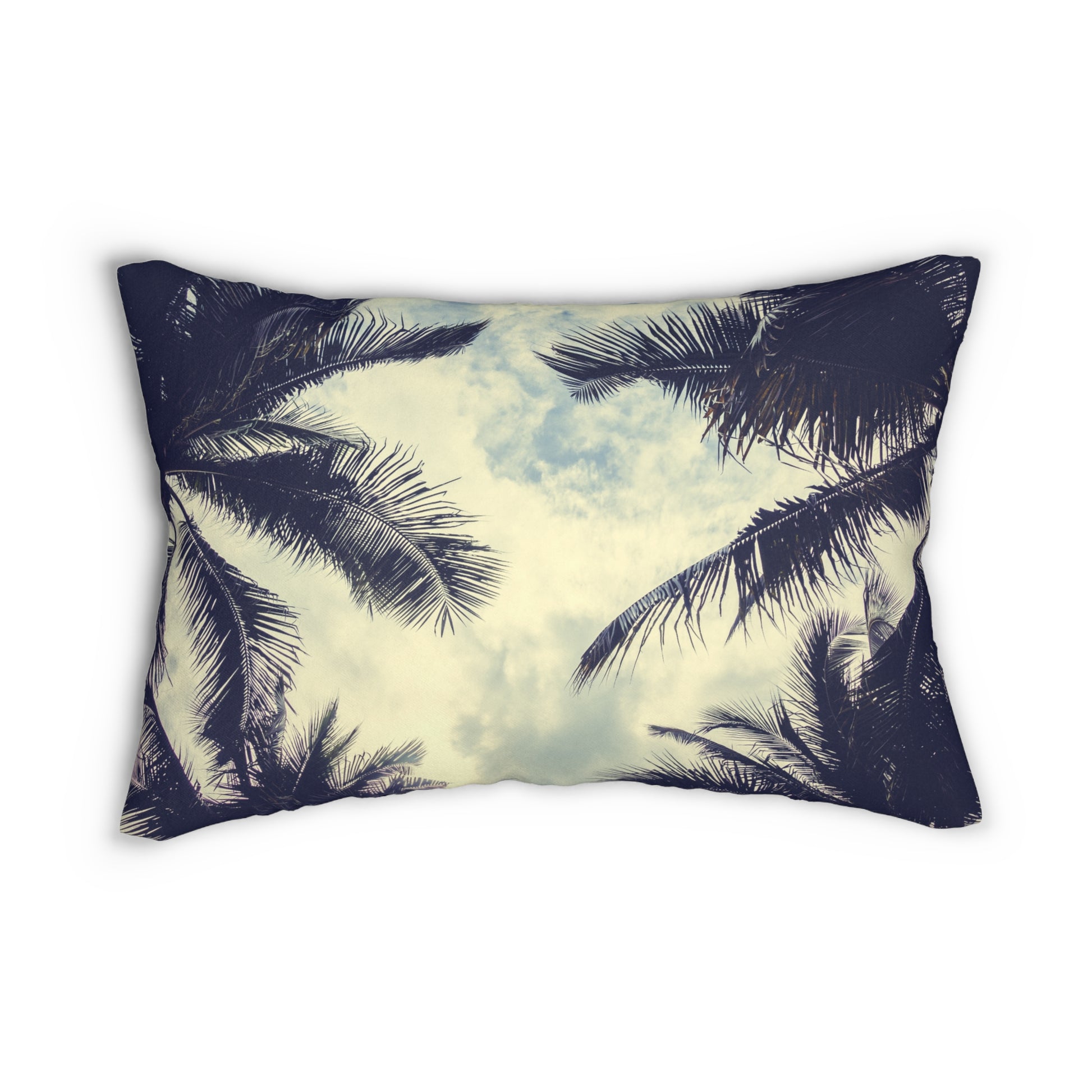 Tropical Palm Lumbar Pillow Bohemian Decor, Beach House Accessories, Summer Vibes, Coastal Home, Gift for Friends