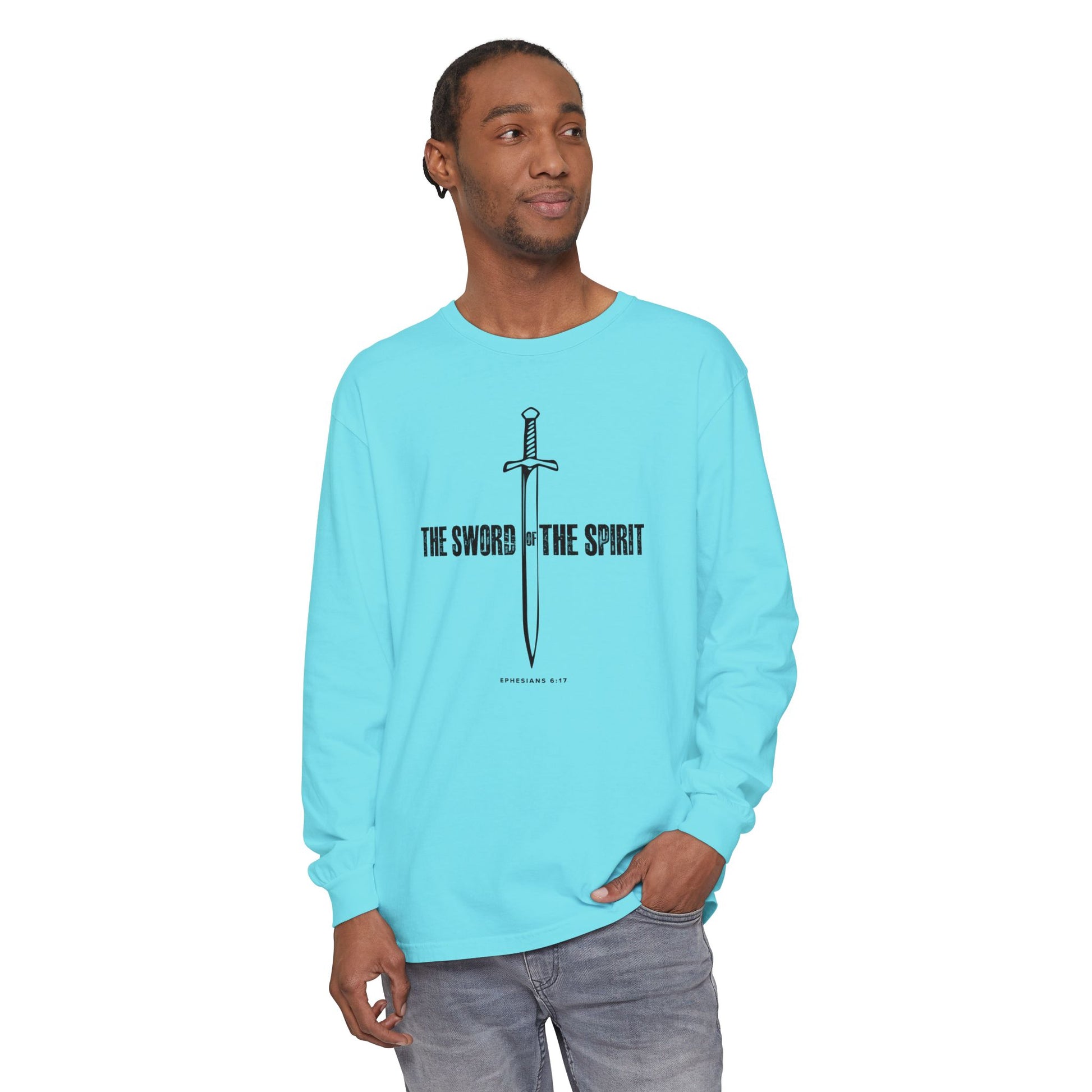 Christian Long Sleeve TShirt For Christian Mom Dad  For Christian Men Christian Shirt, Bible Verse T-Shirt, Religious Outfit, Retro Faith T Shirt, Christian Cross Graphic Tees, Jesus Shirt, Religious Gift Shirt Long Sleeve Tee Apparel Bible Verse Ephesian