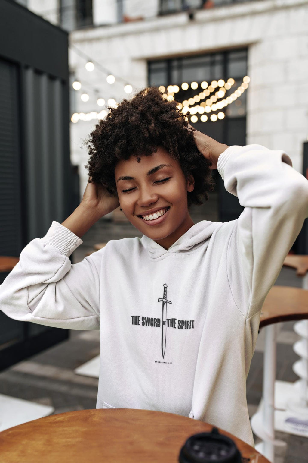 Inspirational Unisex Hooded Sweatshirt For Christian Men Women Gift For Mom Dad Hooded Bible Verse Sweatshirt Sword of the Spirit Apparel
