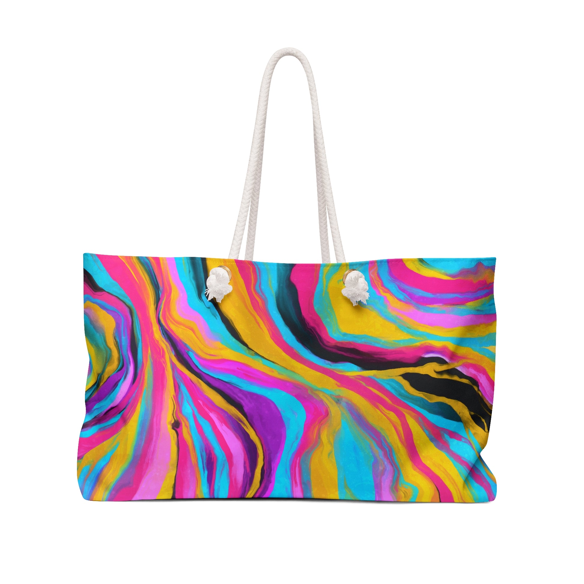 Colorful Psychedelic Weekender Bag for Him Or Her Beach Weekender Tote Bag Beach Tote Lake Trip Bag Travel Great Vacation Tote Bag