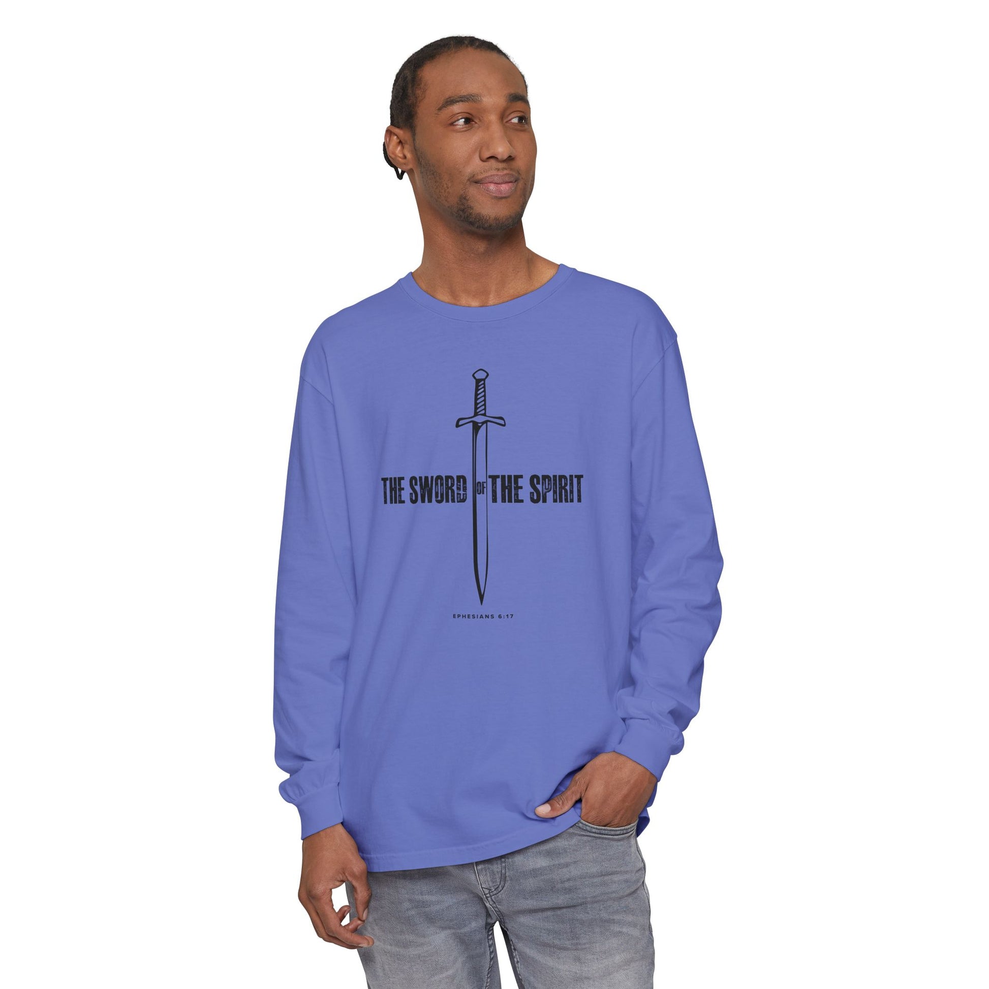 Christian Long Sleeve TShirt For Christian Mom Dad  For Christian Men Christian Shirt, Bible Verse T-Shirt, Religious Outfit, Retro Faith T Shirt, Christian Cross Graphic Tees, Jesus Shirt, Religious Gift Shirt Long Sleeve Tee Apparel Bible Verse Ephesian