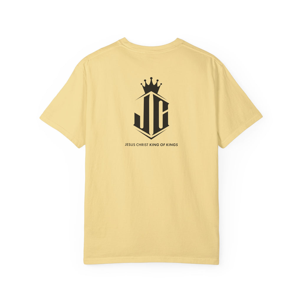 Unisex Garment-Dyed T-Shirt - Jesus Christ King of Kings Design Jesus Christ King of Kings T-Shirt | Faith-Based Unisex Apparel