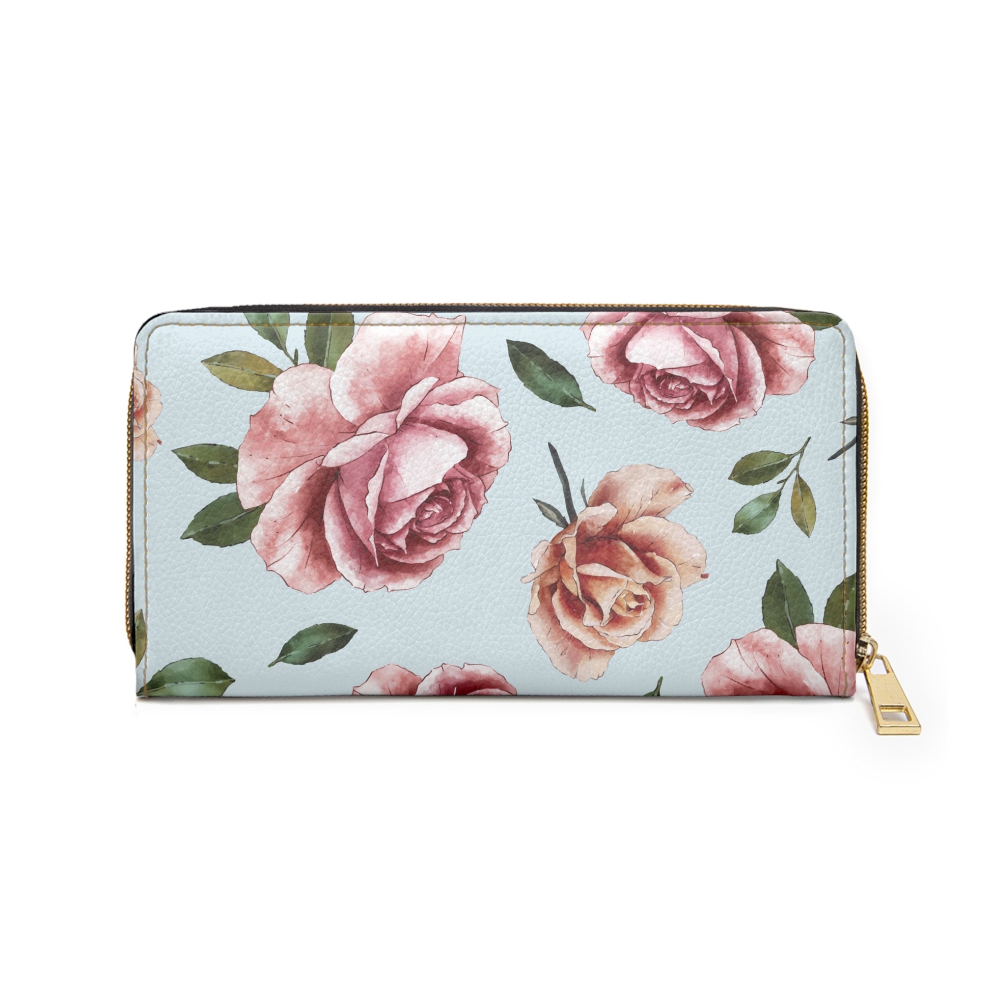 Rose Floral Zipper Wallet Elegant Rose Print Purse for Women Stylish Coin Holder, Gift for Her Mothers Day Birthday
