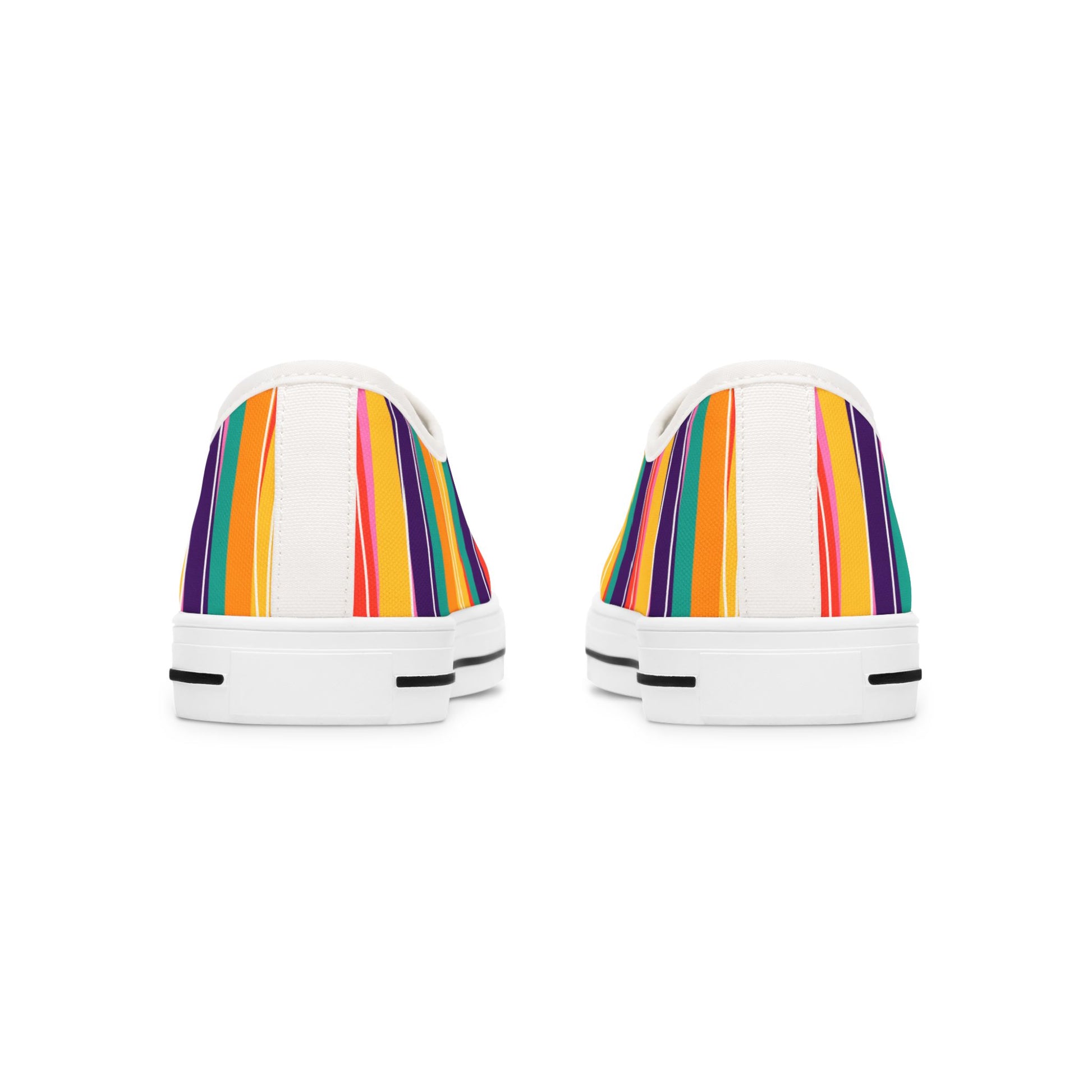 Vibrant Striped Low Top Sneakers for Women Colorful Casual Footwear for Women or Gift
