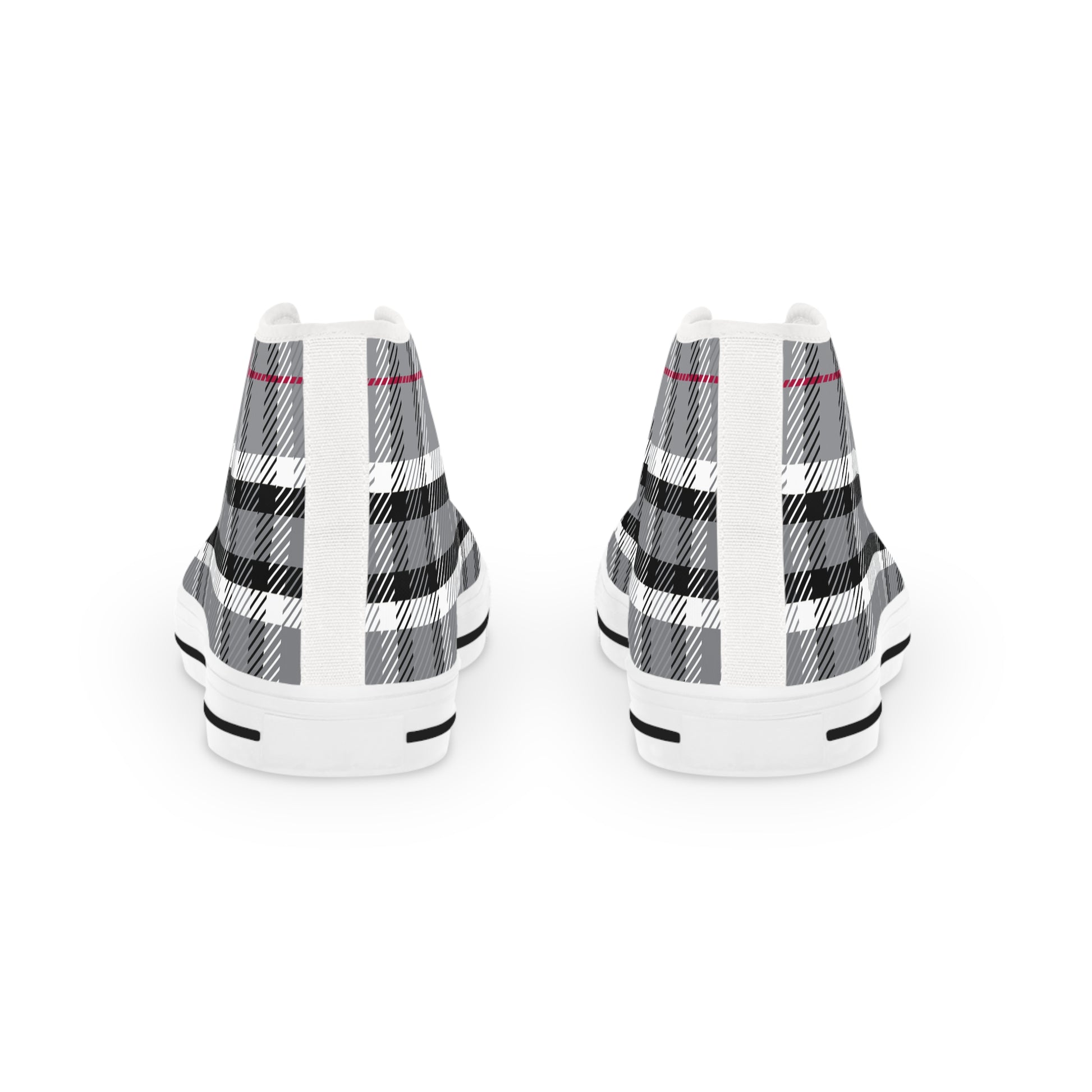 Designer Mens Stylish Grey Plaid High Top Sneakers for Men