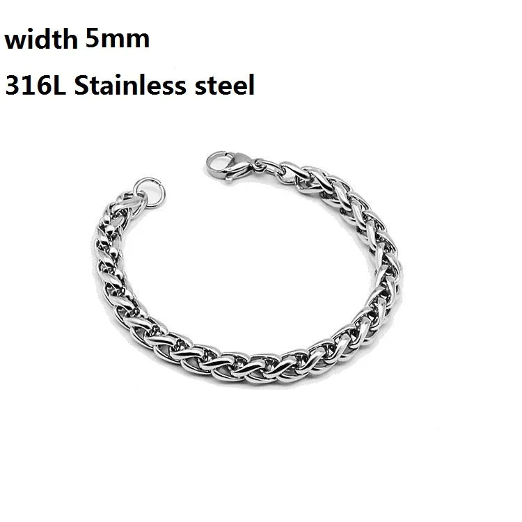 316L Unique Stainless Steel Cuban Chain Bracelet for Men Women Figaro  Vintage Metal Viking Kpop Pulseras Emo Cute Luxury Jewelry Gift. Limited stock available.
