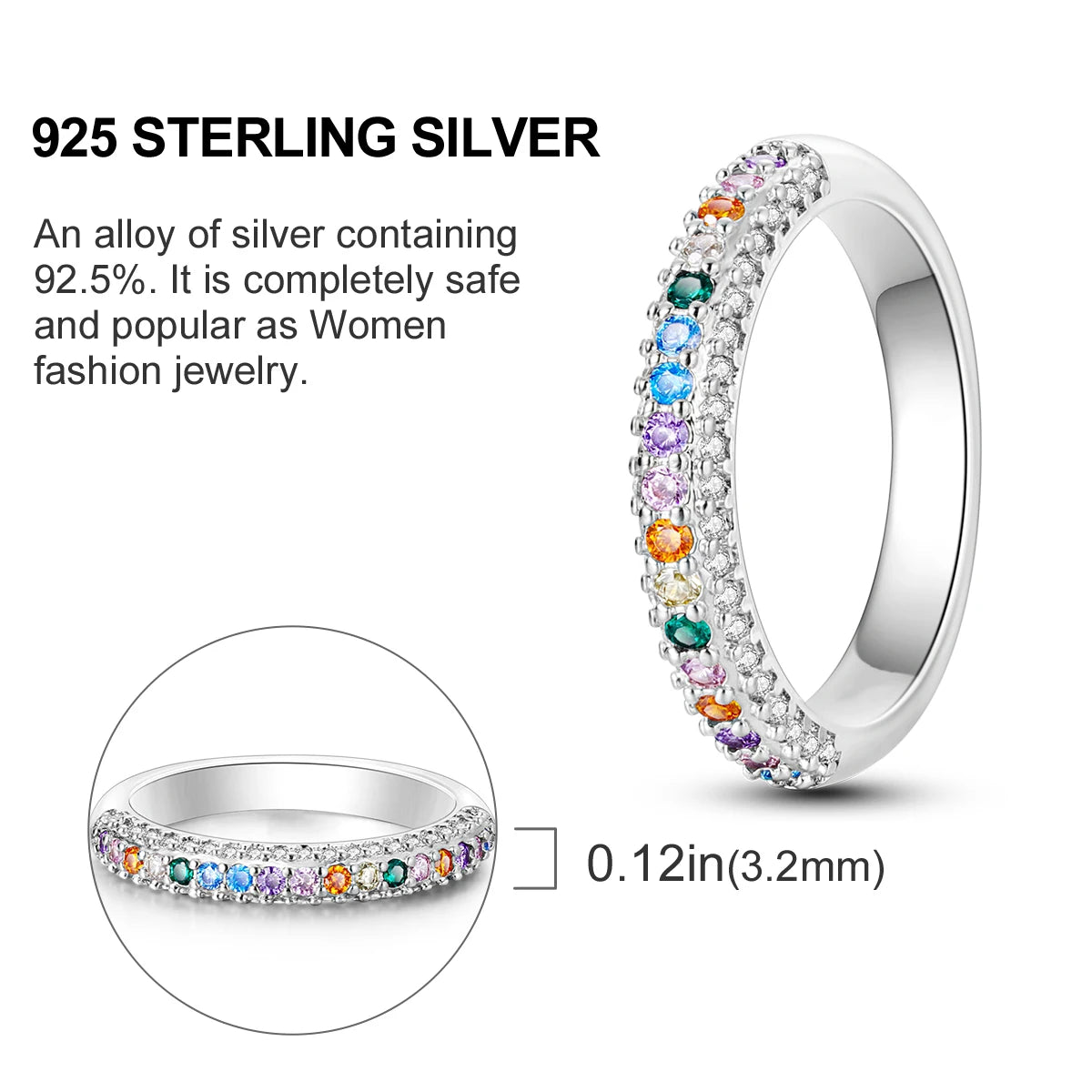 Silver Plated Women Luxury Stackable Ring Real Infinite Flower Daisy Fine Jewelry Rings For Engagement Weddling Party