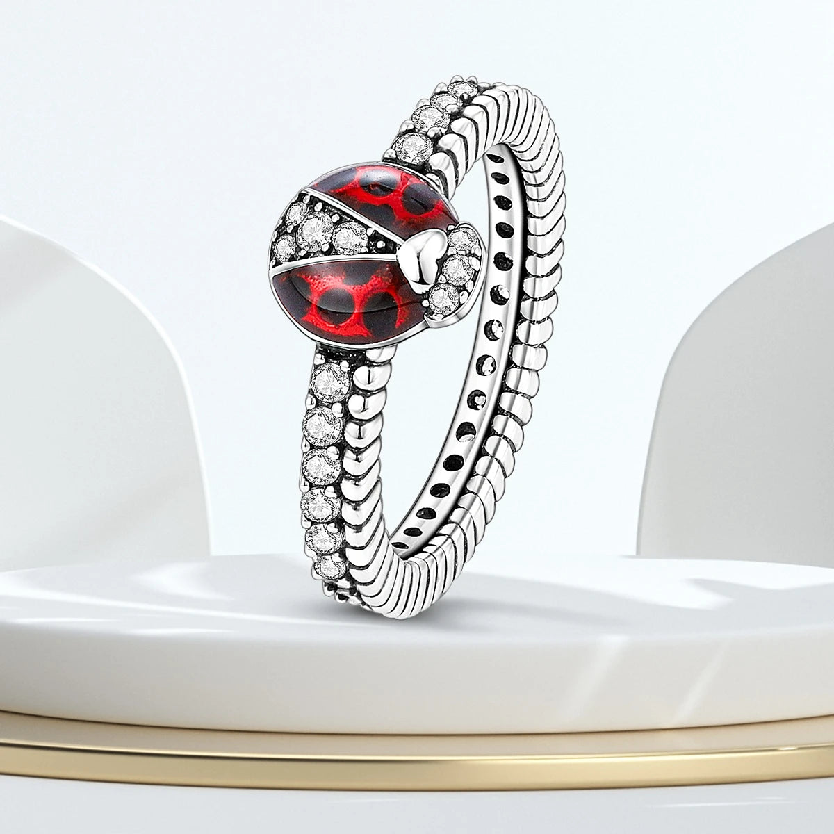 Silver Plated Women Luxury Stackable Ring Real Infinite Flower Daisy Fine Jewelry Rings For Engagement Weddling Party