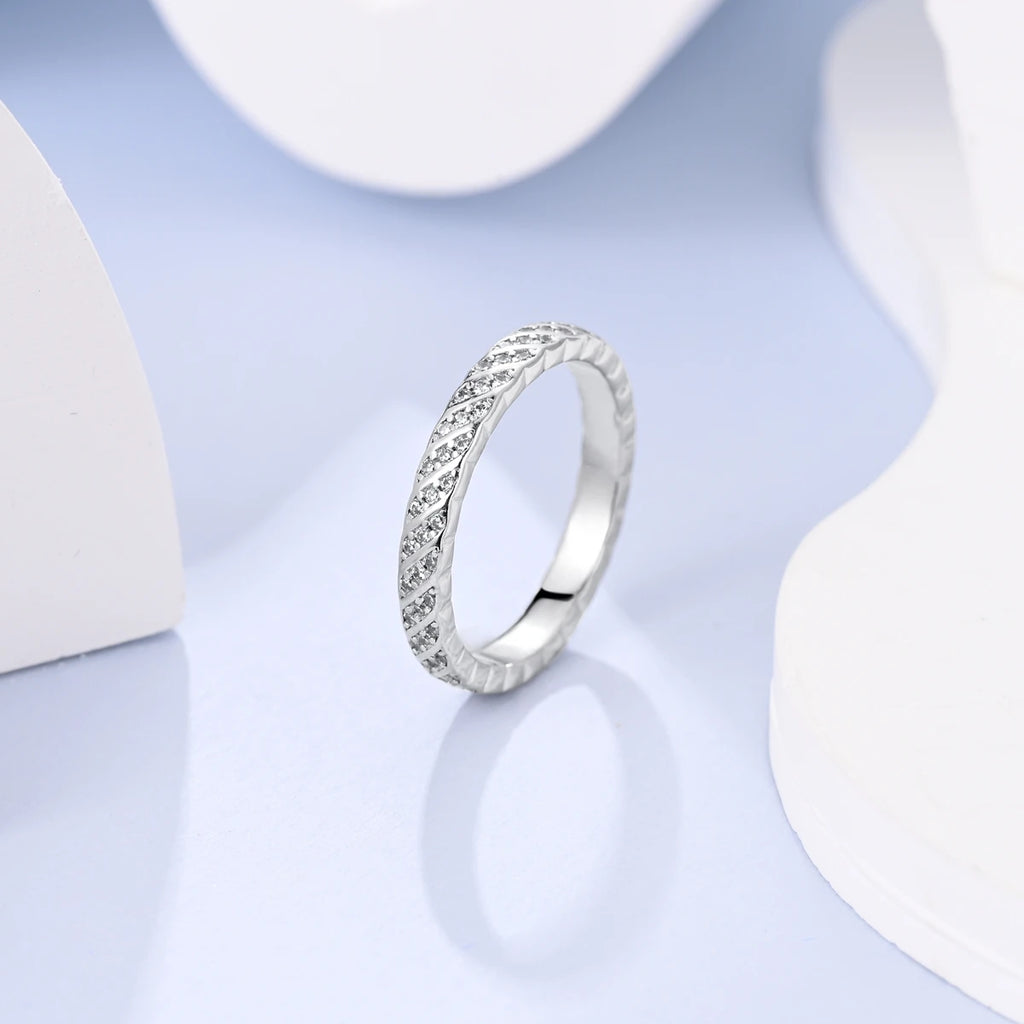 Silver Plated Women Luxury Stackable Ring Real Infinite Flower Daisy Fine Jewelry Rings For Engagement Weddling Party