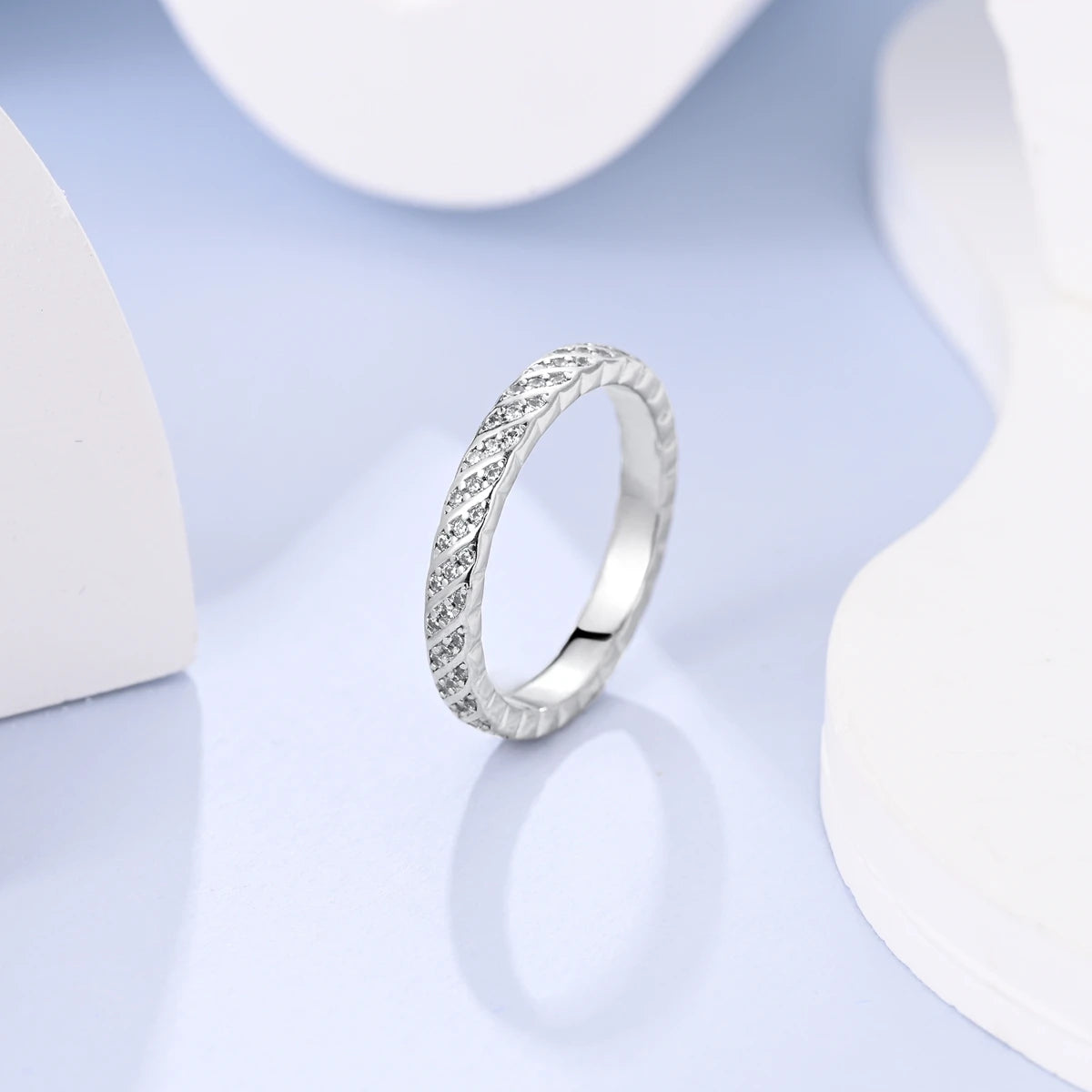 Silver Plated Women Luxury Stackable Ring Real Infinite Flower Daisy Fine Jewelry Rings For Engagement Weddling Party