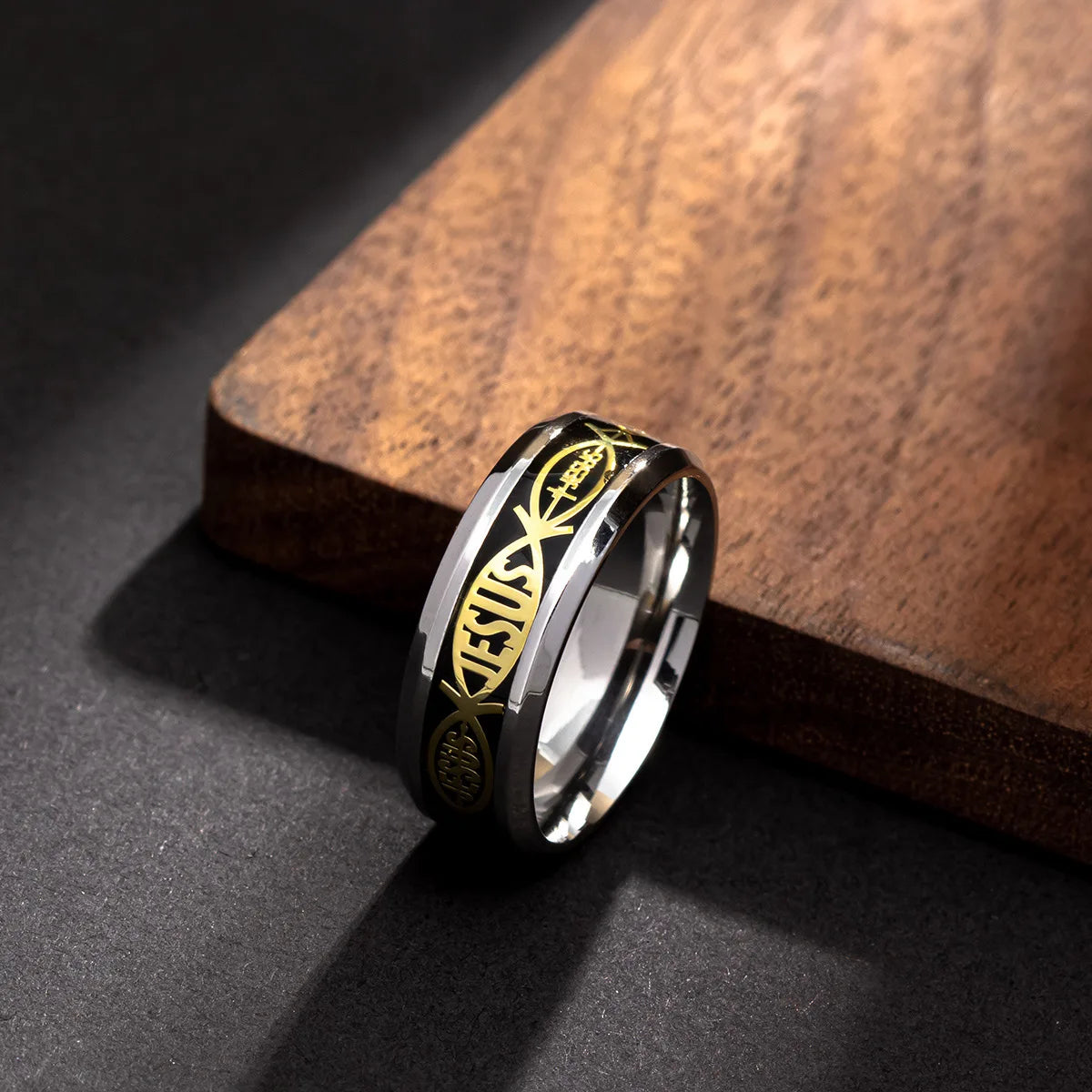 Unique Jesus Letter 316 L Stainless Steel Ring For Religious Christian Men Women Gift Jewelry Serenity Male Bible Cross. Limited stock available.