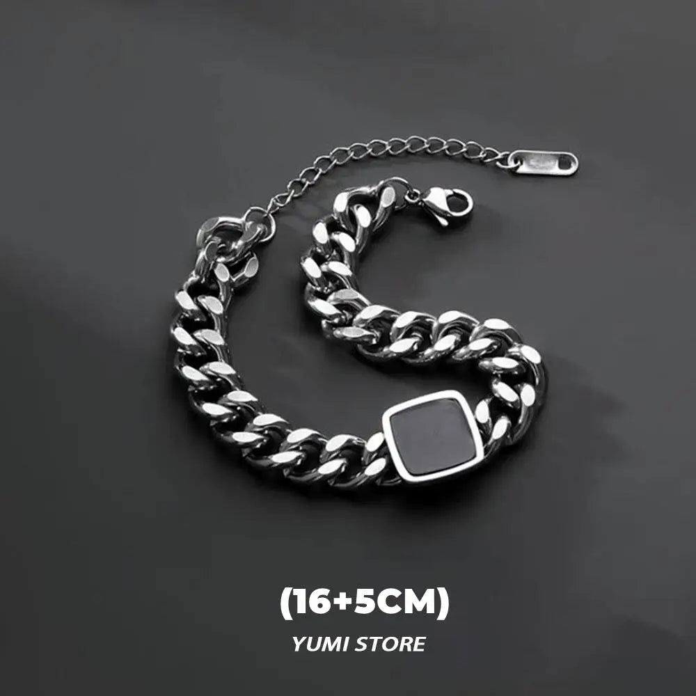 Retro Flame Cross Bracelet For Men Woman Hip Hop Titanium Steel Splice Chain Charm Unisex Jewelry Cool Kpop Luxury Accessories. Limited stock available.