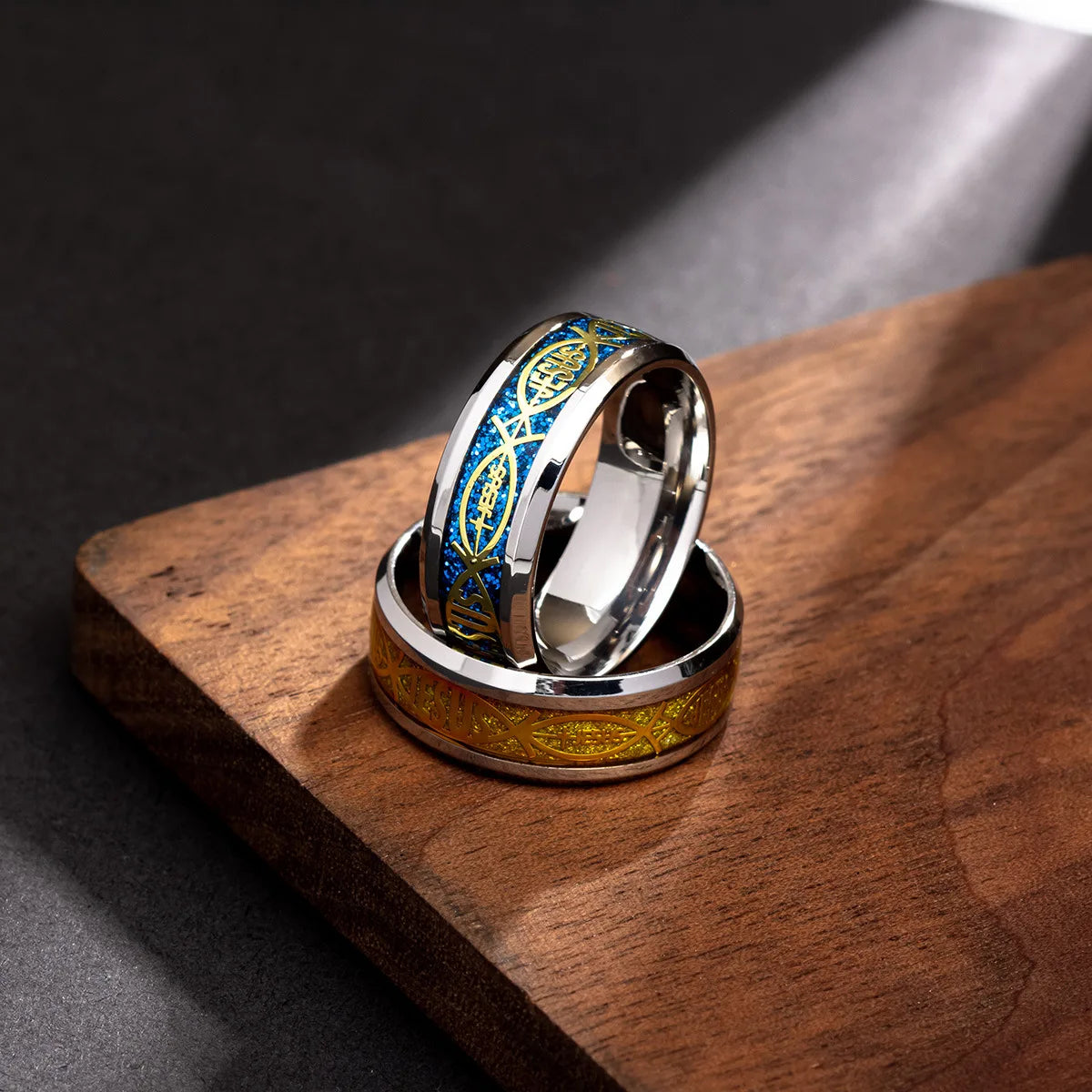Unique Jesus Letter 316 L Stainless Steel Ring For Religious Christian Men Women Gift Jewelry Serenity Male Bible Cross. Limited stock available.