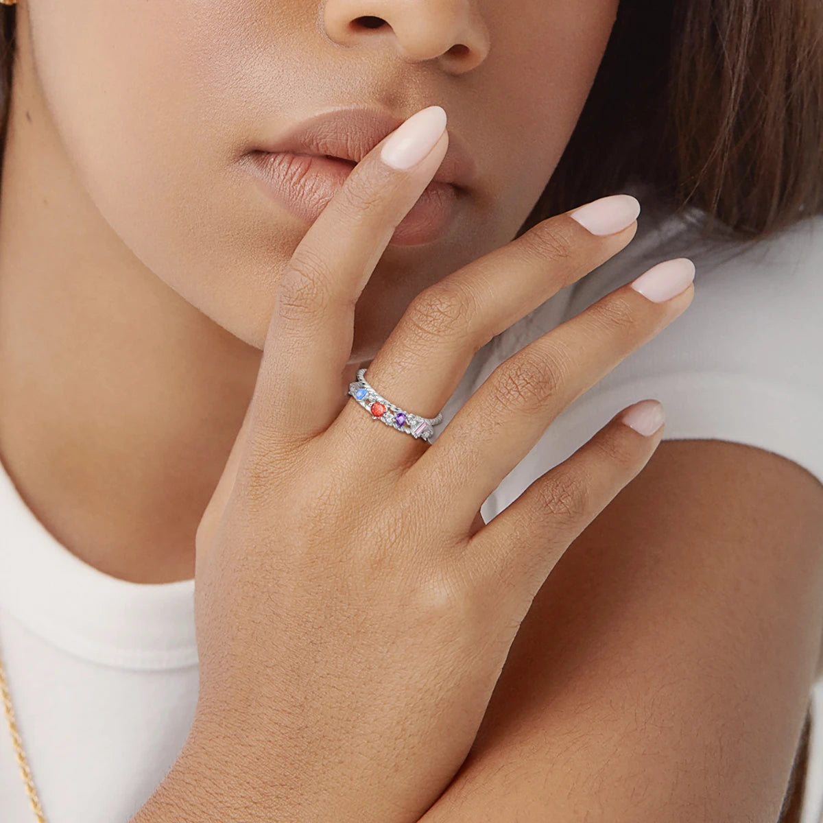 Silver Plated Women Luxury Stackable Ring Real Infinite Flower Daisy Fine Jewelry Rings For Engagement Weddling Party