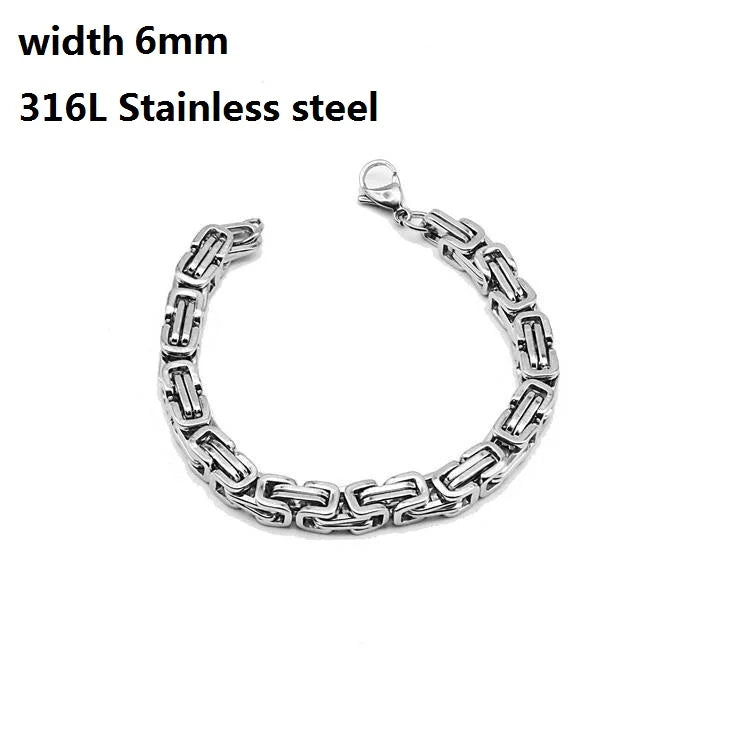 316L Unique Stainless Steel Cuban Chain Bracelet for Men Women Figaro  Vintage Metal Viking Kpop Pulseras Emo Cute Luxury Jewelry Gift. Limited stock available.