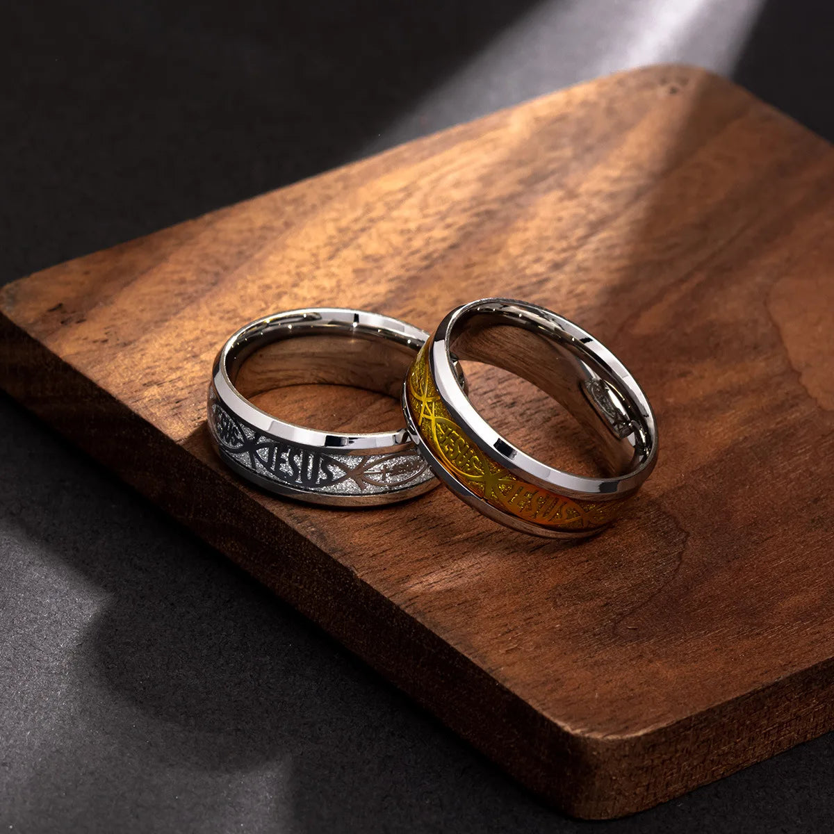 Unique Jesus Letter 316 L Stainless Steel Ring For Religious Christian Men Women Gift Jewelry Serenity Male Bible Cross. Limited stock available.