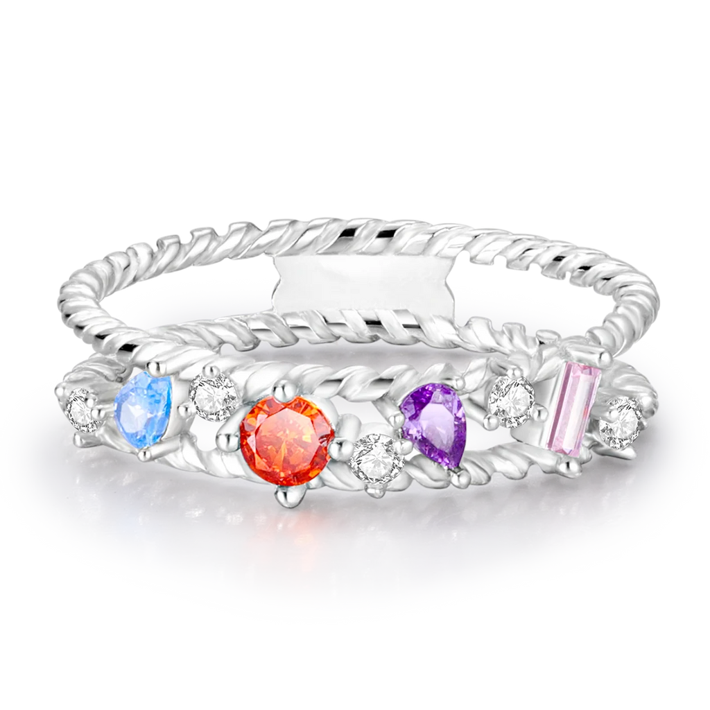 Silver Plated Women Luxury Stackable Ring Real Infinite Flower Daisy Fine Jewelry Rings For Engagement Weddling Party