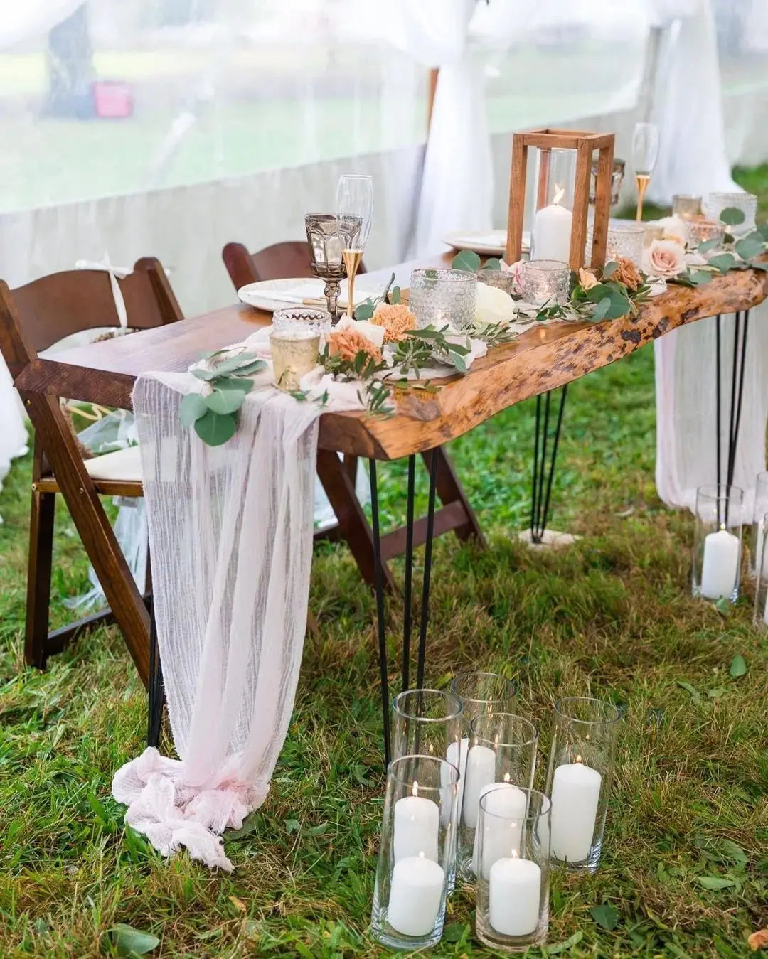 Semi-Sheer Gauze Table Runner Sage Cheesecloth Table Setting Dining Vintage Wedding Party Christmas Banquets Arches Cake Decor