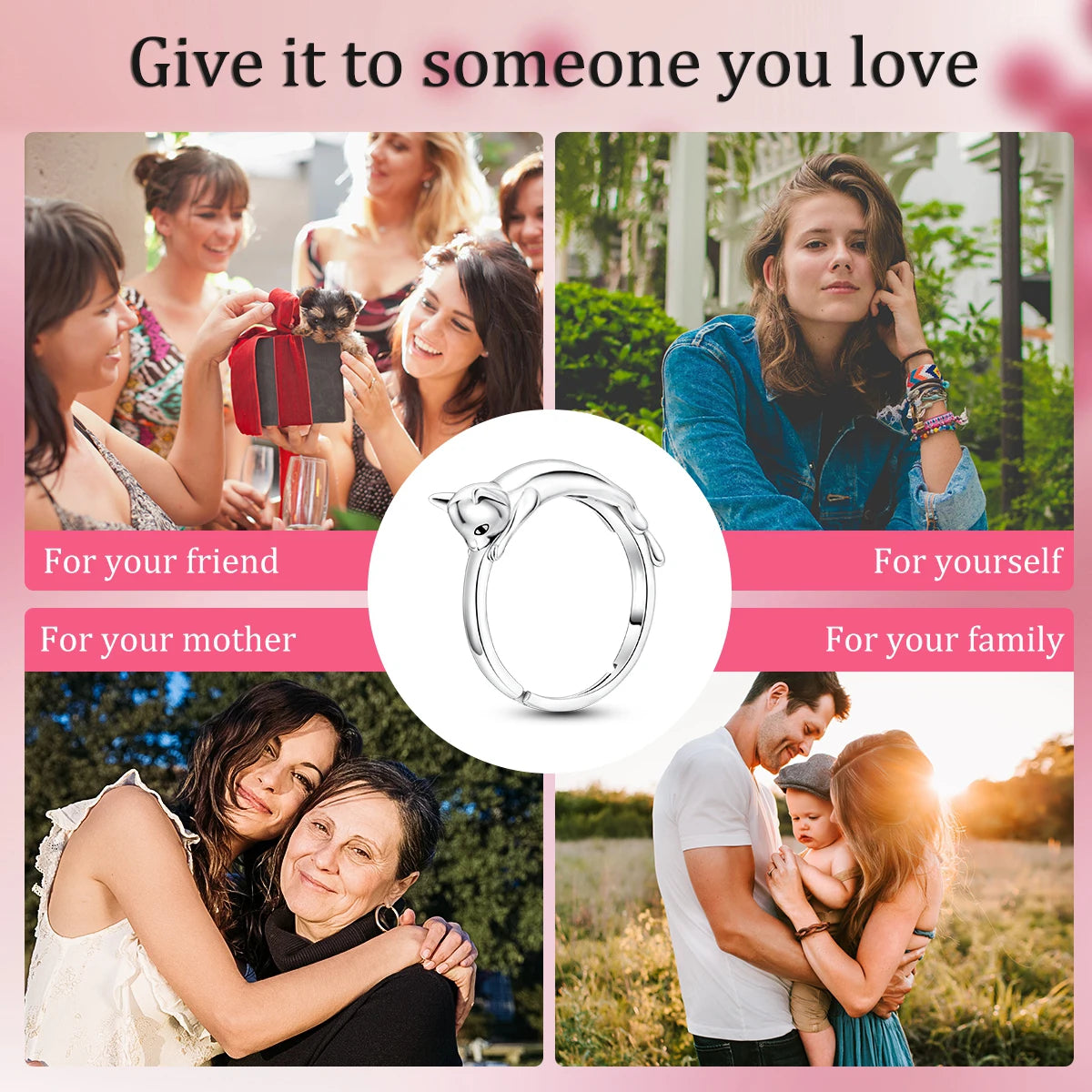 Silver Plated Women Luxury Stackable Ring Real Infinite Flower Daisy Fine Jewelry Rings For Engagement Weddling Party
