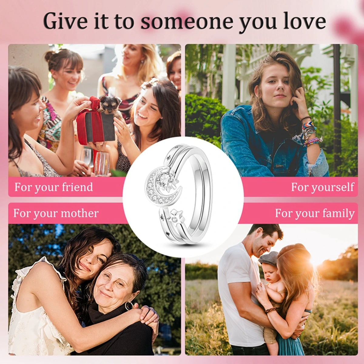 Silver Plated Women Luxury Stackable Ring Real Infinite Flower Daisy Fine Jewelry Rings For Engagement Weddling Party