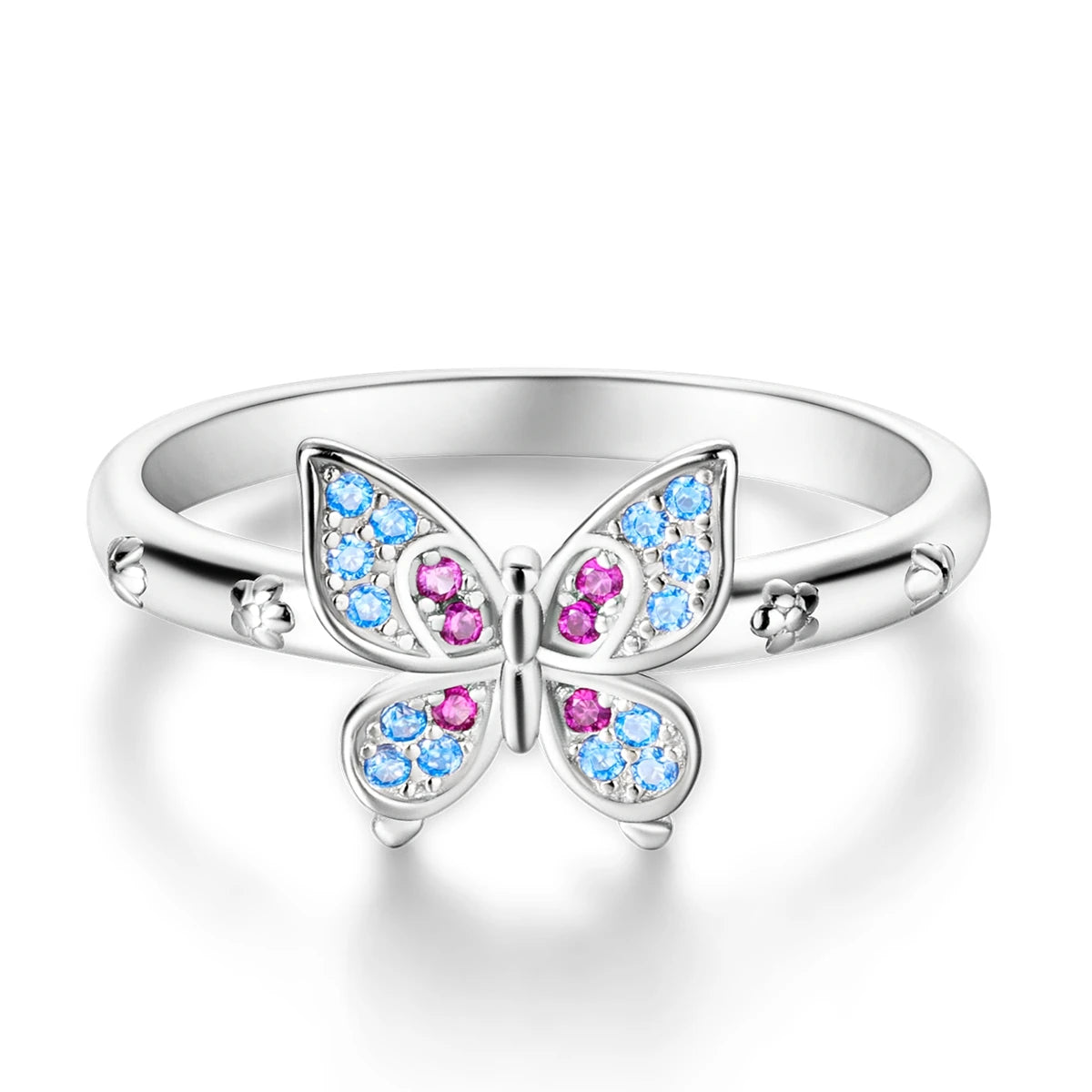 Silver Plated Women Luxury Stackable Ring Real Infinite Flower Daisy Fine Jewelry Rings For Engagement Weddling Party