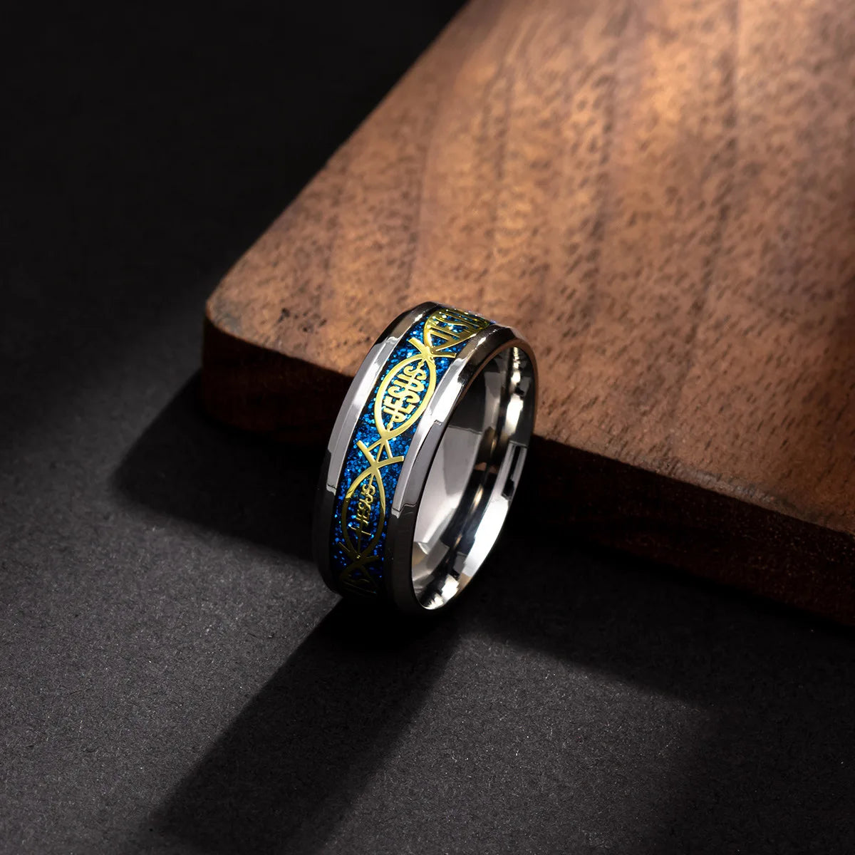 Unique Jesus Letter 316 L Stainless Steel Ring For Religious Christian Men Women Gift Jewelry Serenity Male Bible Cross. Limited stock available.