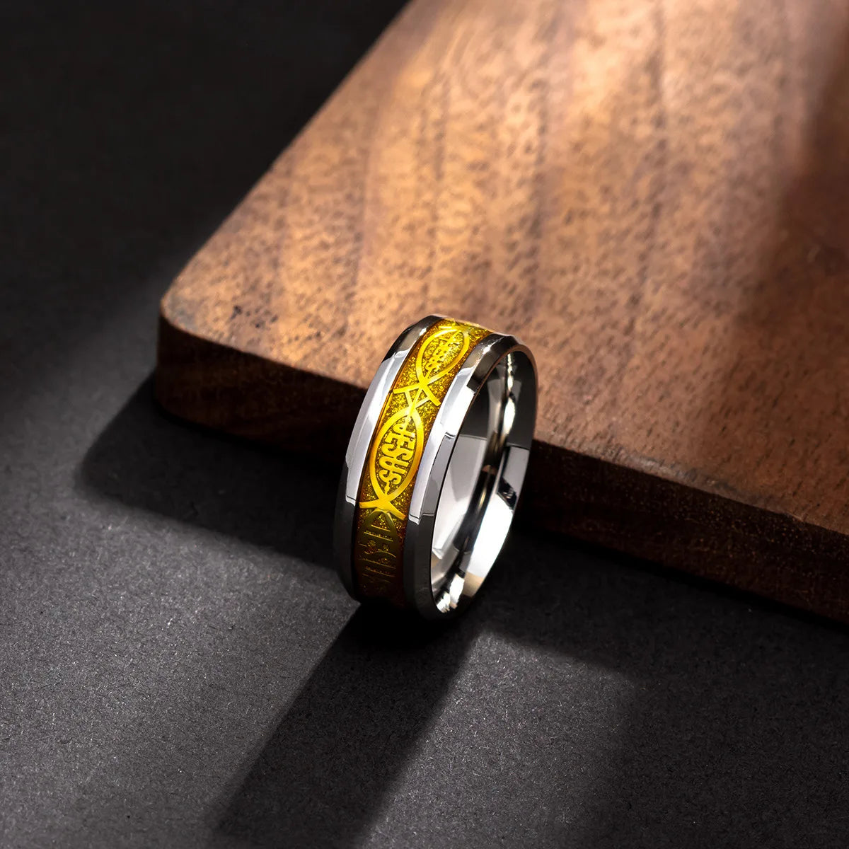 Unique Jesus Letter 316 L Stainless Steel Ring For Religious Christian Men Women Gift Jewelry Serenity Male Bible Cross. Limited stock available.