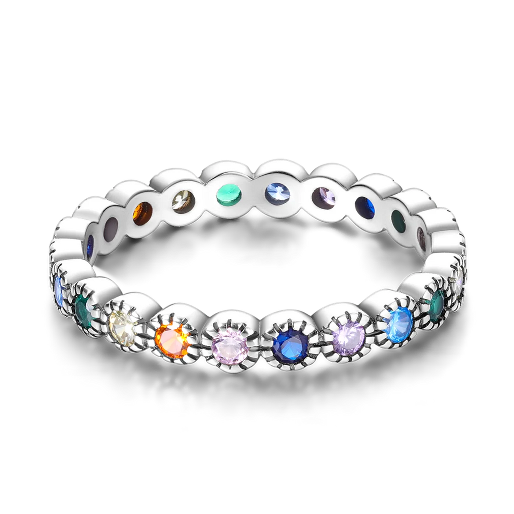 Silver Plated Women Luxury Stackable Ring Real Infinite Flower Daisy Fine Jewelry Rings For Engagement Weddling Party