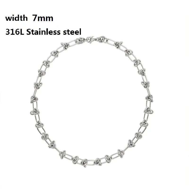 316L Unique Stainless Steel Cuban Chain Bracelet for Men Women Figaro  Vintage Metal Viking Kpop Pulseras Emo Cute Luxury Jewelry Gift. Limited stock available.