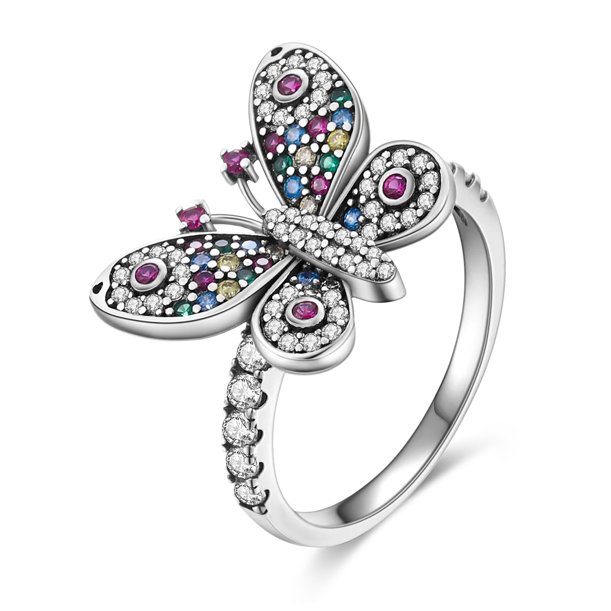Silver Plated Women Luxury Stackable Ring Real Infinite Flower Daisy Fine Jewelry Rings For Engagement Weddling Party