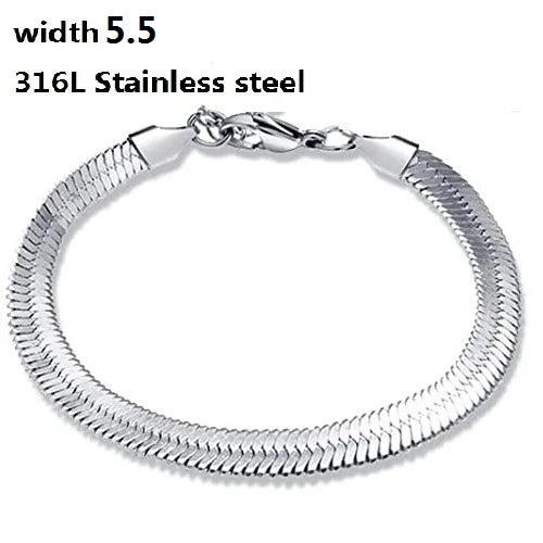 316L Unique Stainless Steel Cuban Chain Bracelet for Men Women Figaro  Vintage Metal Viking Kpop Pulseras Emo Cute Luxury Jewelry Gift. Limited stock available.