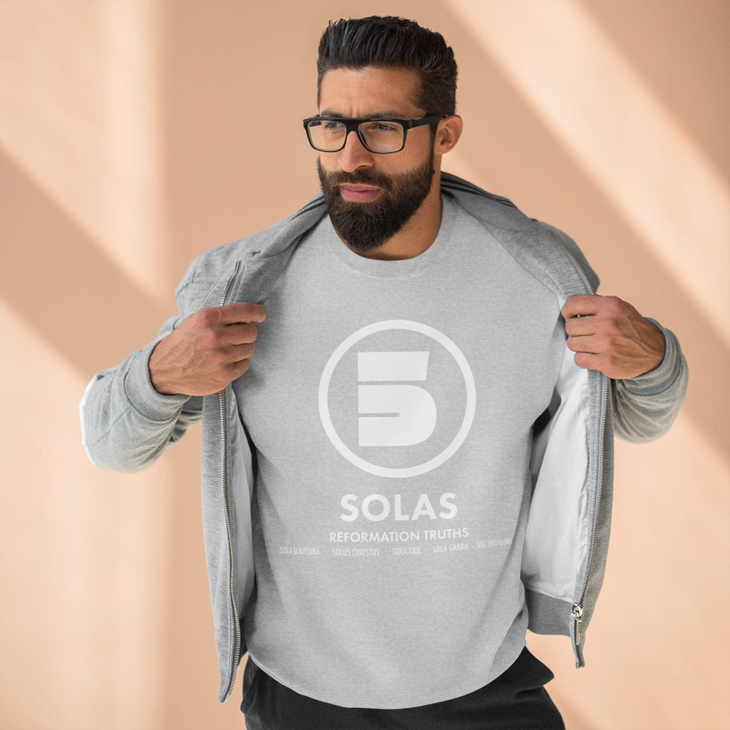 Sweatshirt Modern Design For Christian Men Women Crewneck Sweatshirt Clothing Design Apparel For Gift Men Women Five Solas Graphic
