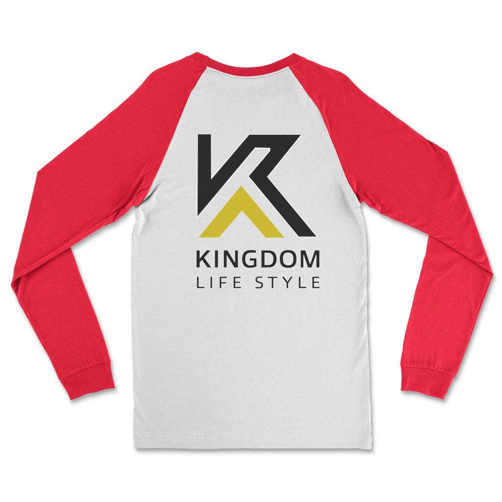 Kingdom Lifestyle Graphic BLK and GLD Spiritual clothing for Men Long Sleeve Shirt, Christian Apparel