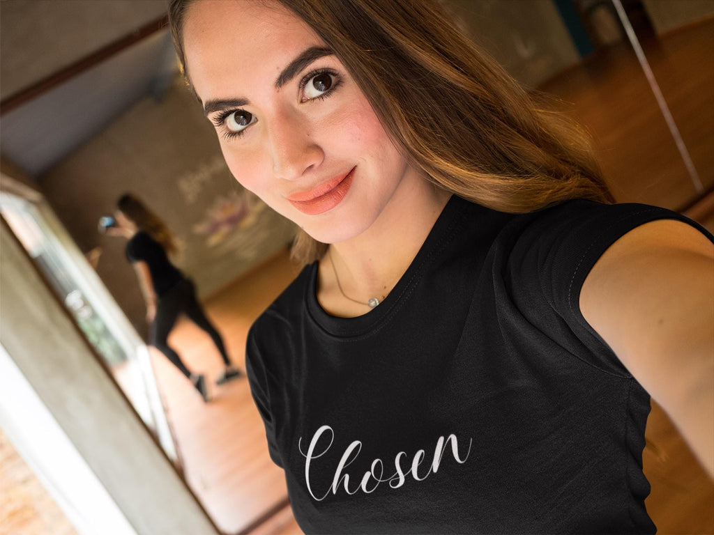 Christian T-Shirt For Christian Women Gift Shirt V Neck Tee For Mom Gift Apparel Tee Chosen Tee