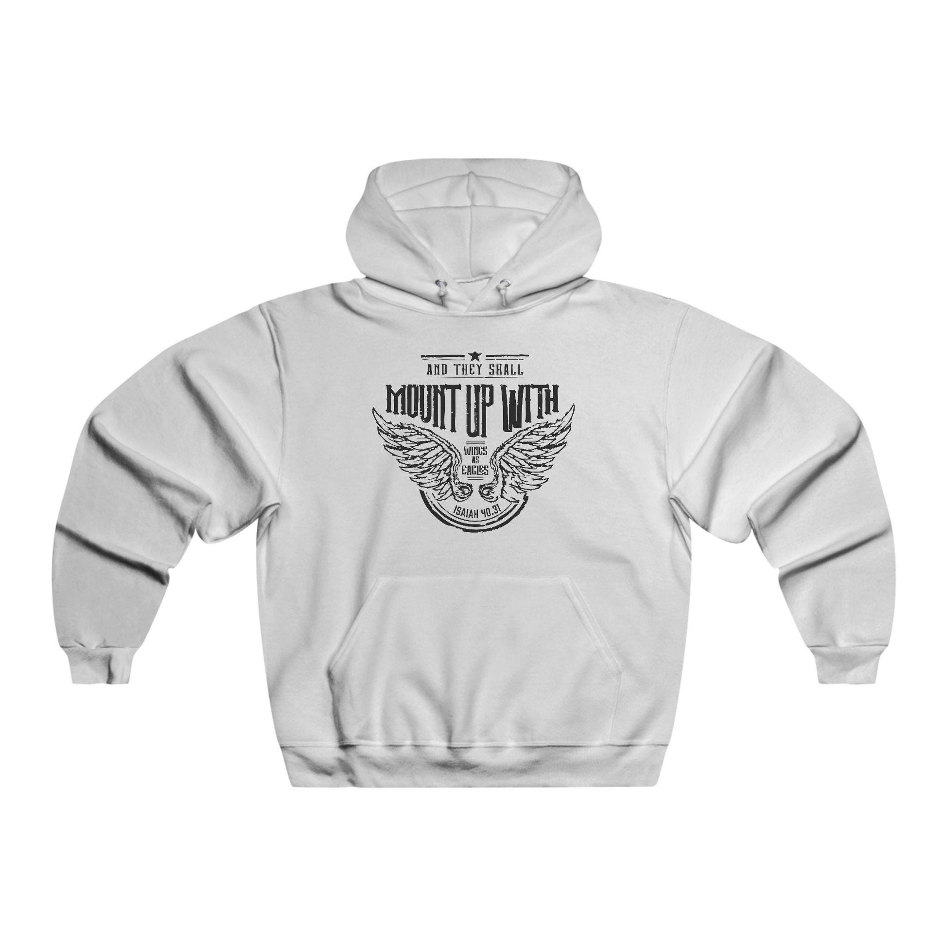 Inspirational Sweatshirt For Christian Men Hooded Christian Dad Sweatshirt Apparel Bible Verse Tshirt Isaiah 40:31 scripture