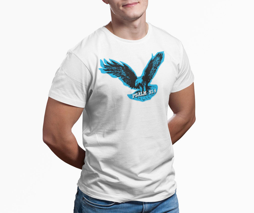 Eagle Tshirt For Men Women Bible Verse Shirt Gift For Mom Dad Jesus-themed apparel Bible Verse Psalm 91 Tee
