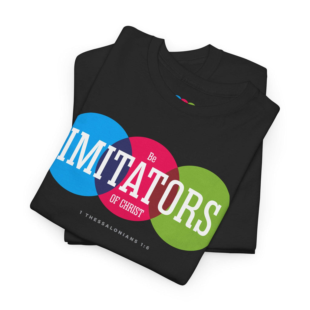 Graphic T-Shirt For Christian Men Women Bible Verse Tee "Be Imitators Of Christ" Scripture Tee Christian Apparel White Black