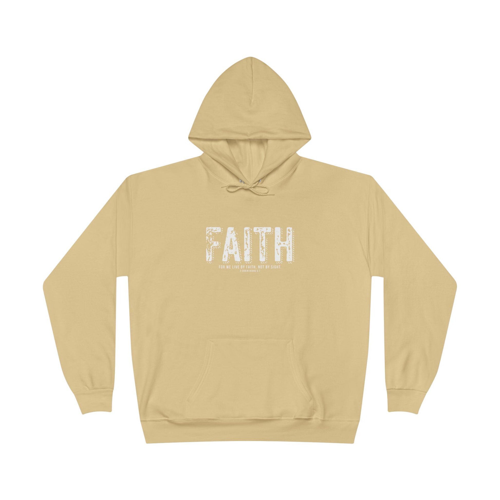 Christian Pullover Hoodie For Christian Men Women Pullover Hoodie Sweatshirt Christian Apparel For We Live By Faith Bible Verse