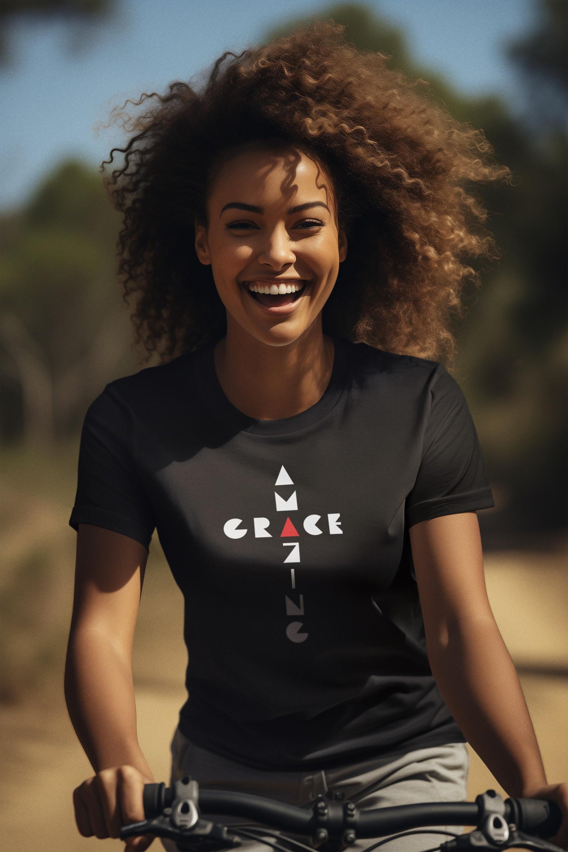 Amazing Grace Unisex T-shirt Faith Shirt Gift For Mom Dad Birthday Gift Religious Shirt Graphic Tee Bible Tee - A Kingdom Lifestyle