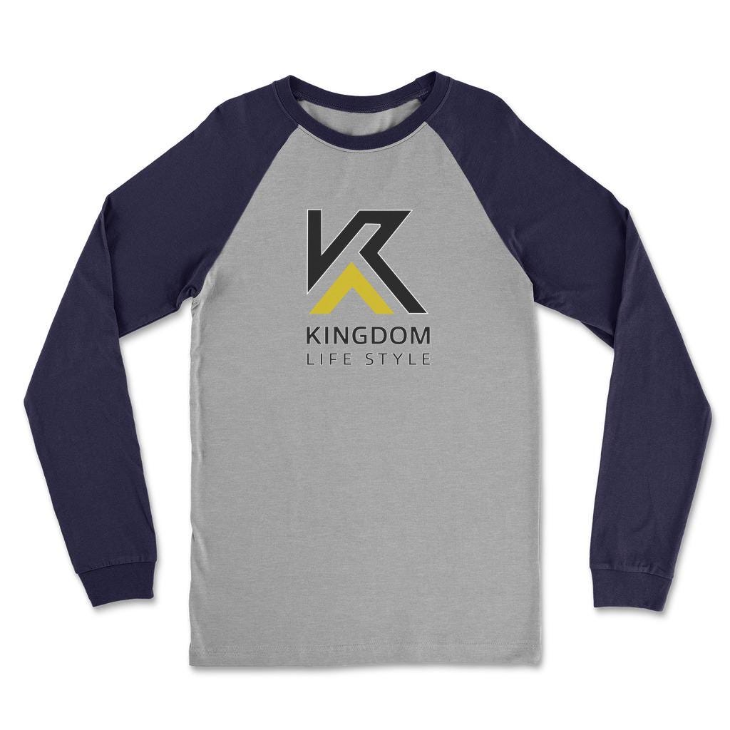 Kingdom Lifestyle Graphic BLK and GLD Spiritual clothing for Men Long Sleeve Shirt, Christian Apparel