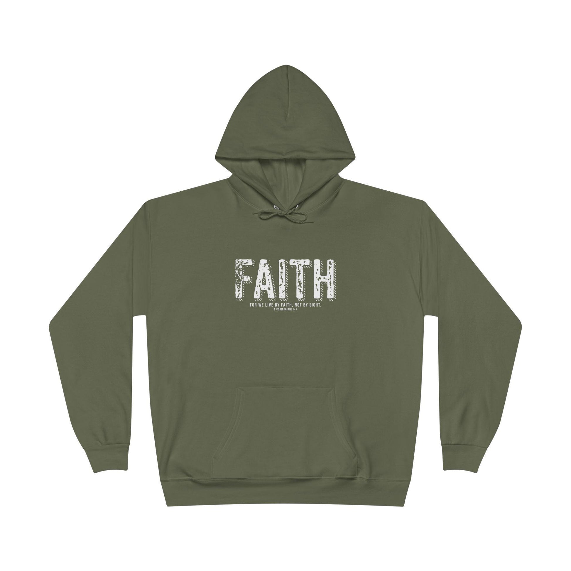 Christian Pullover Hoodie For Christian Men Women Pullover Hoodie Sweatshirt Christian Apparel For We Live By Faith Bible Verse