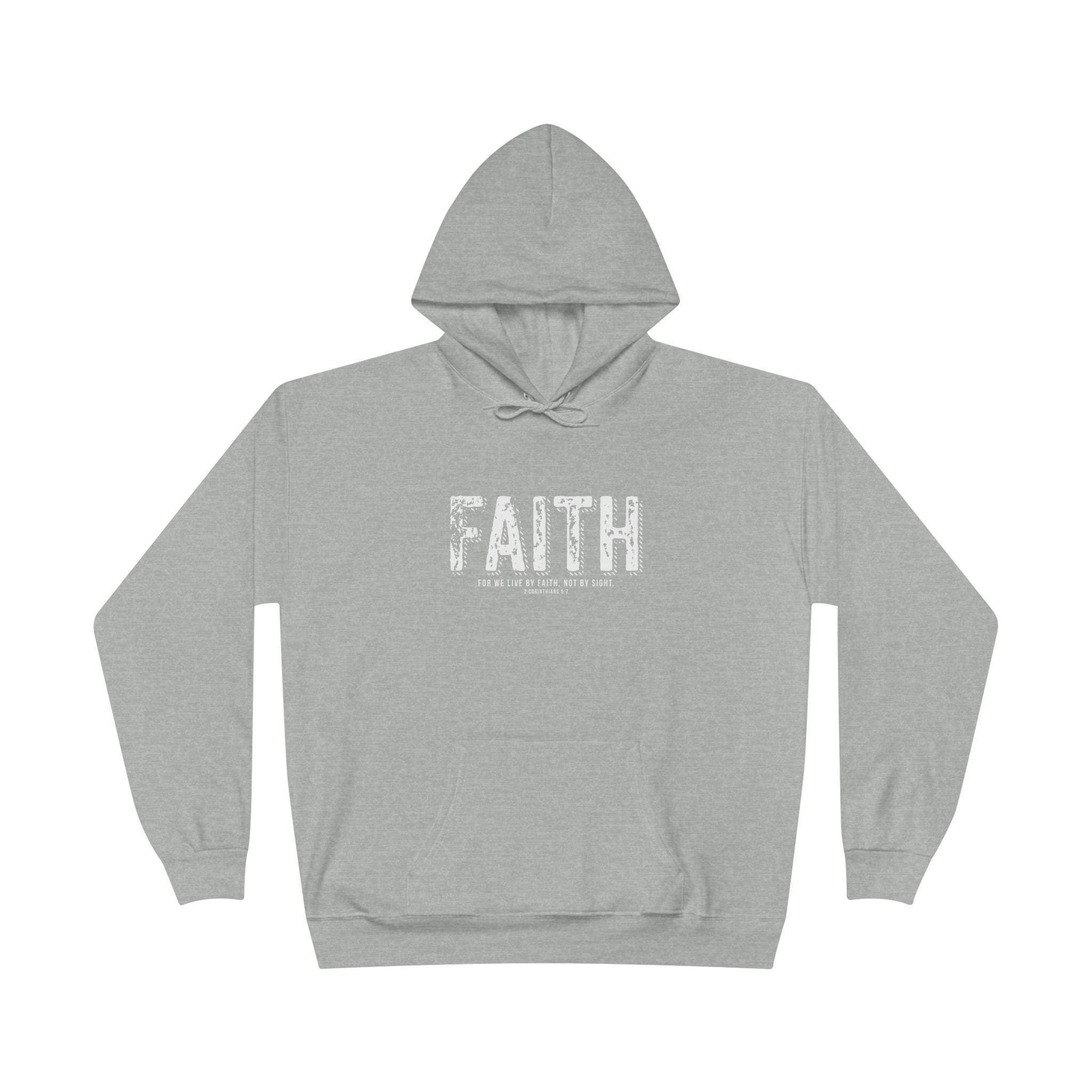 Christian Pullover Hoodie For Christian Men Women Pullover Hoodie Sweatshirt Christian Apparel For We Live By Faith Bible Verse