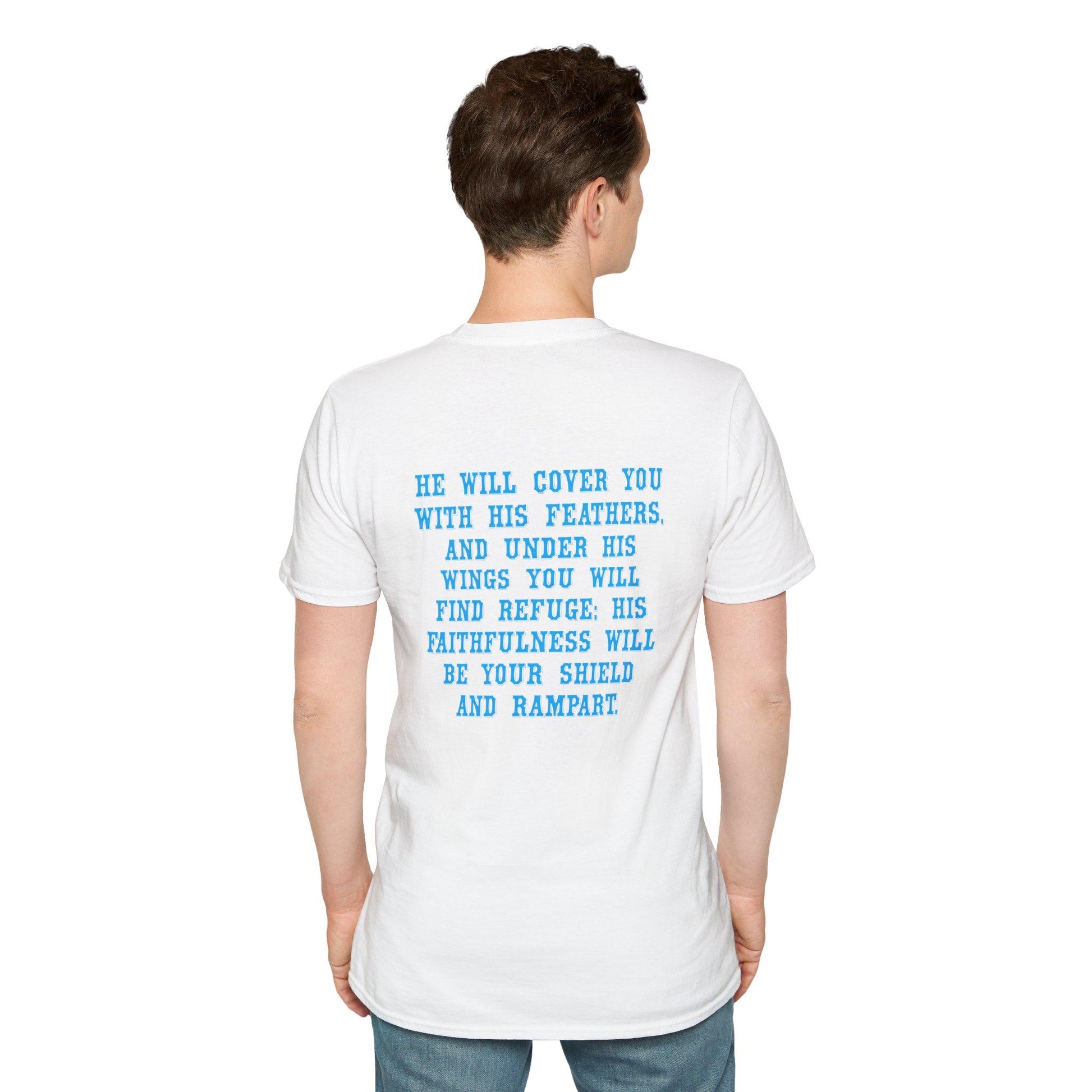 Eagle Tshirt For Men Women Bible Verse Shirt Gift For Mom Dad Jesus-themed apparel Bible Verse Psalm 91 Tee