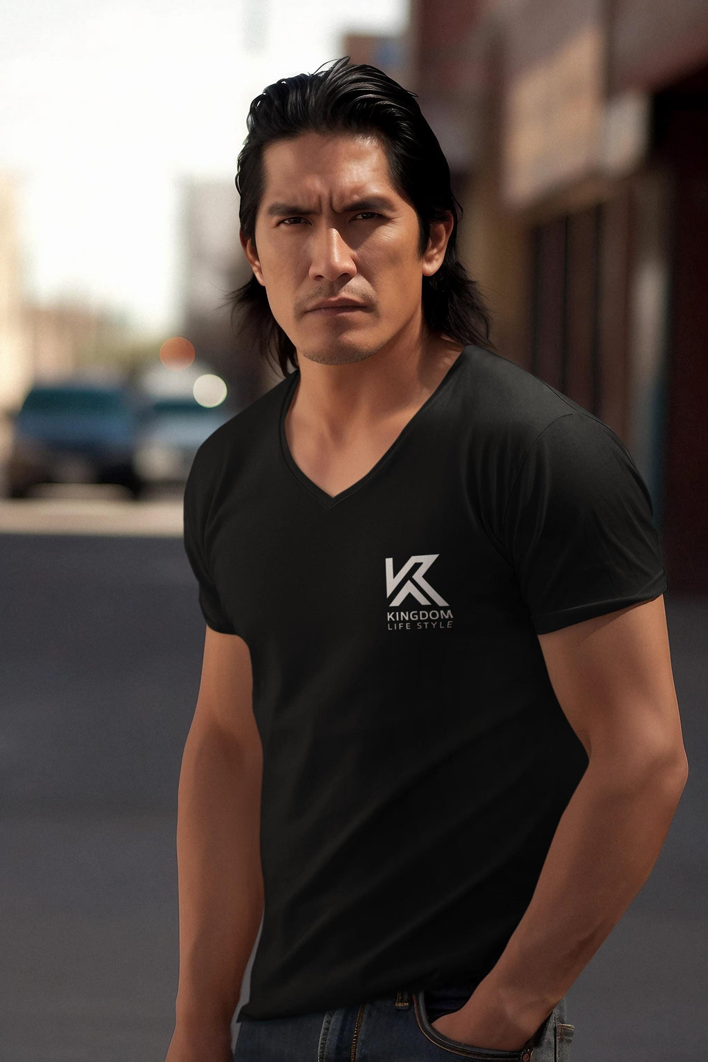 V Neck Tshirt For Christian Men Women Tee Black Short Sleeve V-Neck Religious Tee For Mom Dad Gift Inspirational t-shirts - A Kingdom Lifestyle